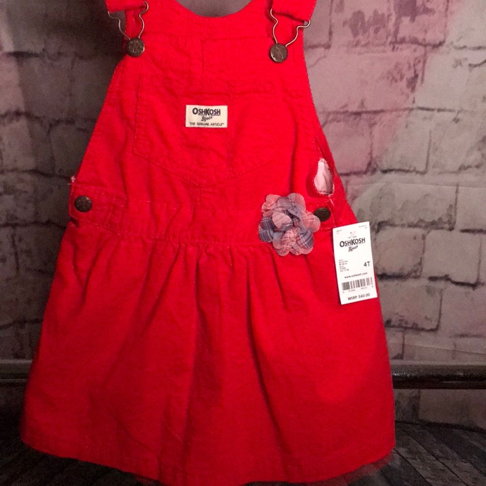 4t red Oshkosh dress (new as tag)
